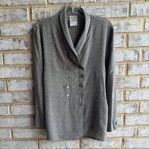 MONDI Long Sleeve Button Front100% Silk Floral Blouse  Women's Size 42 (L).